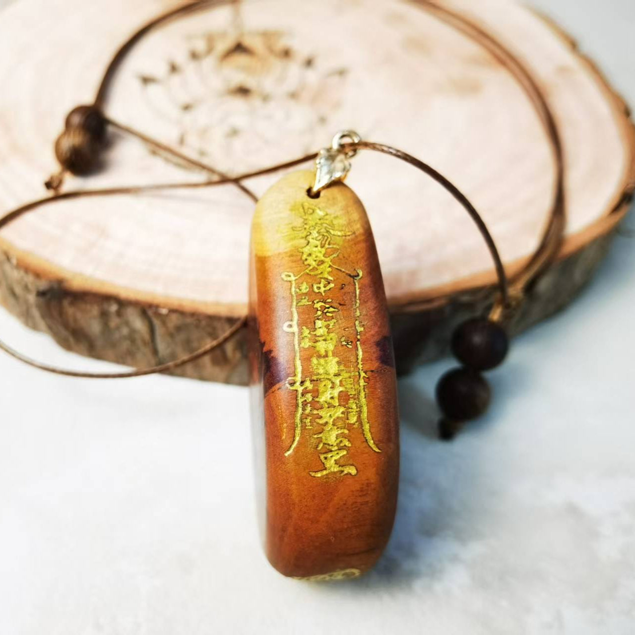 Handcrafted Thunderstrike Wood Pendant/Handle