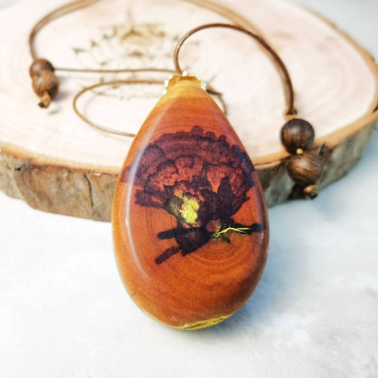 Handcrafted Thunderstrike Wood Pendant/Handle