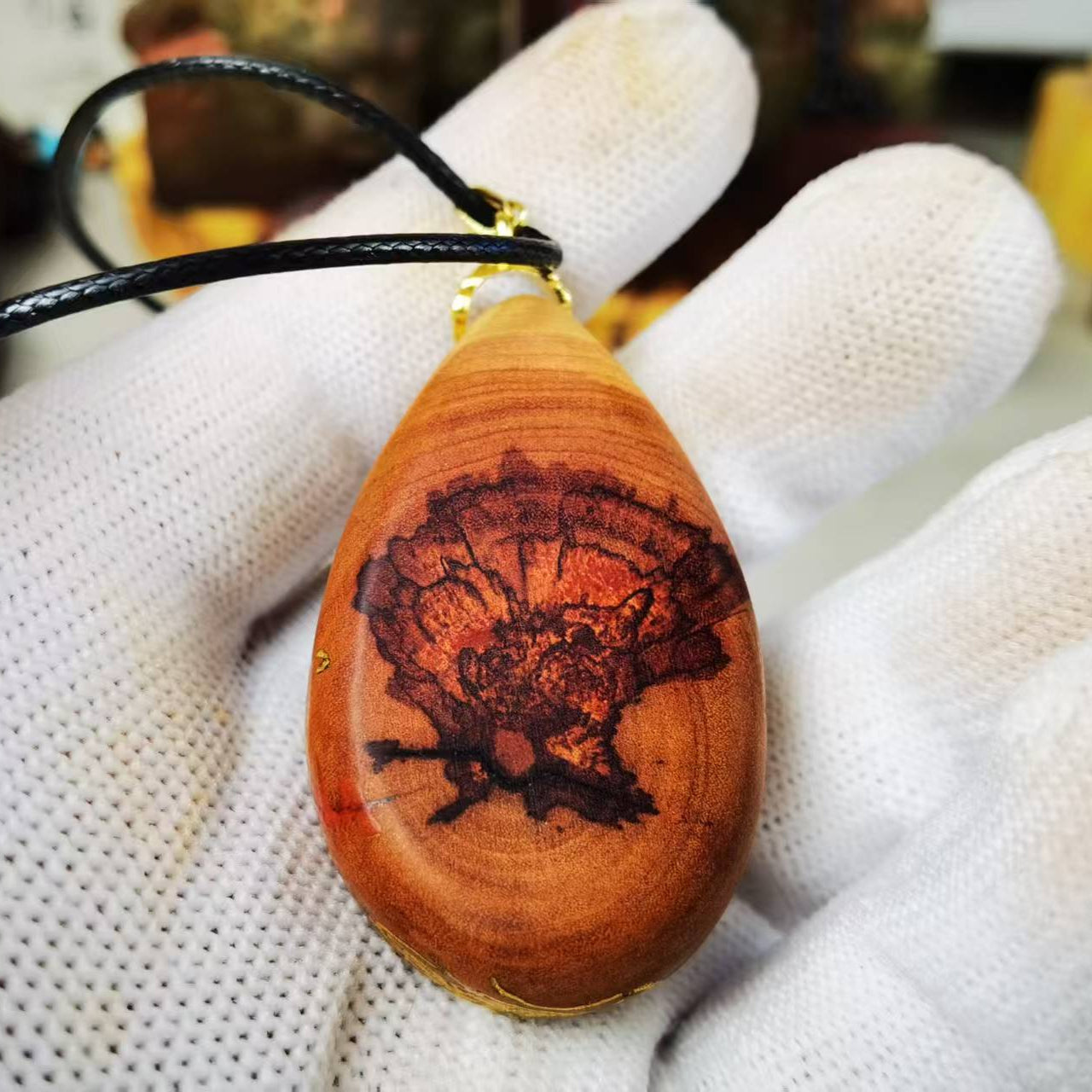 Handcrafted Thunderstrike Wood Pendant/Handle