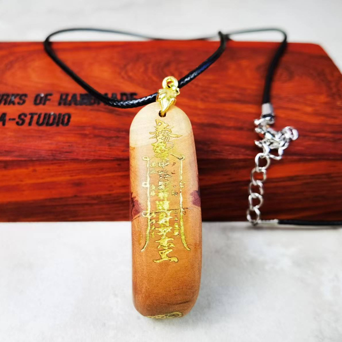 Handcrafted Thunderstrike Wood Pendant/Handle