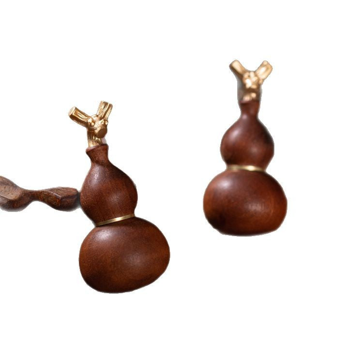 Handcrafted Thunder-Struck Jujube Wood Seven Star Gourd Pendant,Lucky Charm Gift for Protection,Home Blessing Power,Drive away evil spirits
