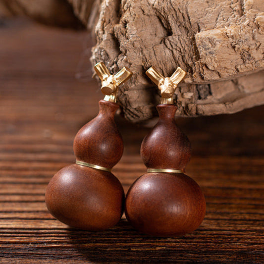 Handcrafted Thunder-Struck Jujube Wood Seven Star Gourd Pendant,Lucky Charm Gift for Protection,Home Blessing Power,Drive away evil spirits