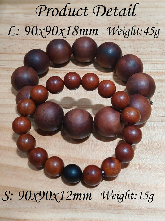 Handcrafted Lightning-Struck Jujube Wood Bracelet – Sacred Gift for Spiritual Protection & Home Blessing