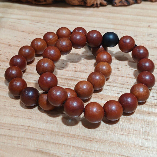 Handcrafted Lightning-Struck Jujube Wood Bracelet – Sacred Gift for Spiritual Protection & Home Blessing