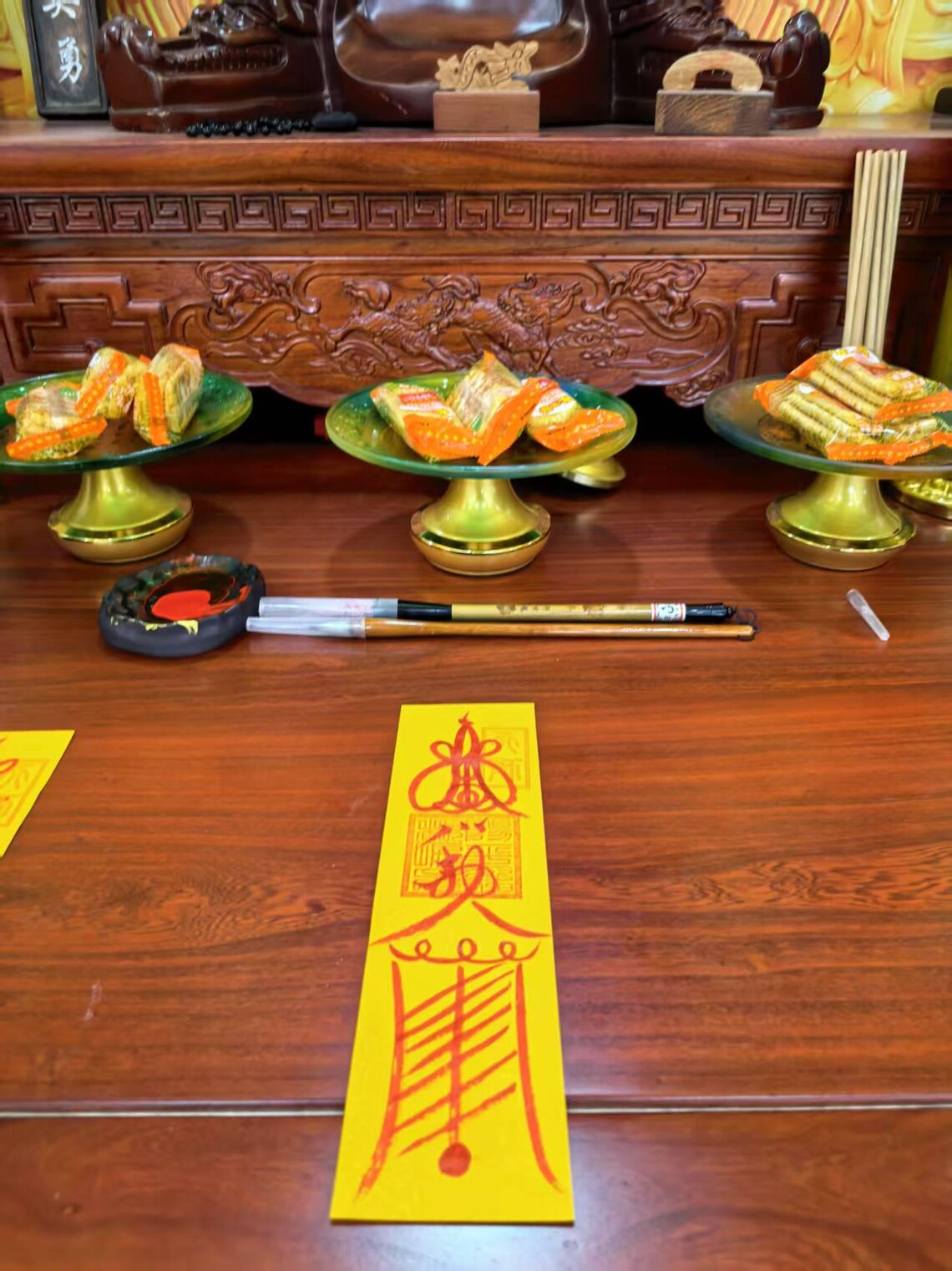Handmade Taoist Auspicious Talisman - Blessing for Safety, Good Fortune & Home Protection