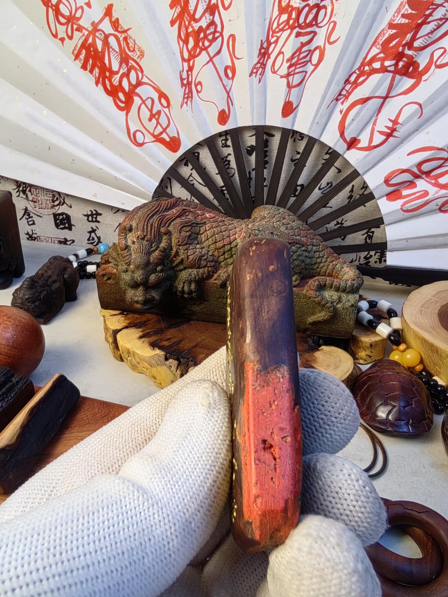 Handcrafted Thunder-Struck Wood Five Thunder Talisman Pendant | Authentic Taoist Protection Amulet Gift | Home Guardian Evil Ward