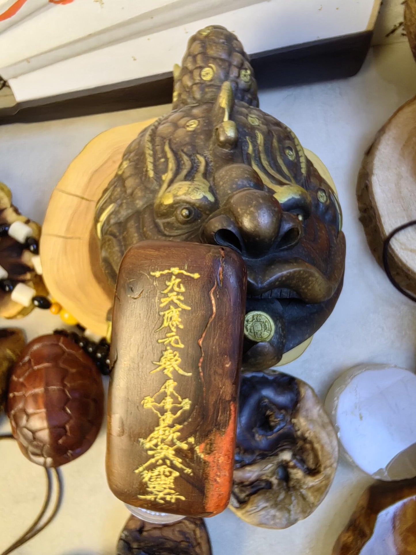 Handcrafted Thunder-Struck Wood Five Thunder Talisman Pendant | Authentic Taoist Protection Amulet Gift | Home Guardian Evil Ward