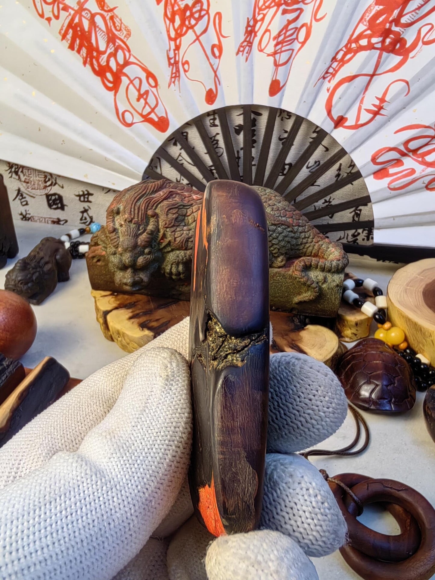 Handcrafted Thunder-Struck Wood Five Thunder Talisman Pendant | Authentic Taoist Protection Amulet Gift | Home Guardian Evil Ward