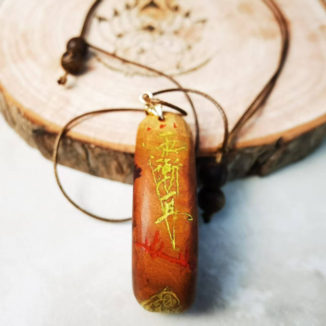 Handcrafted Thunderstrike Wood Pendant/Handle