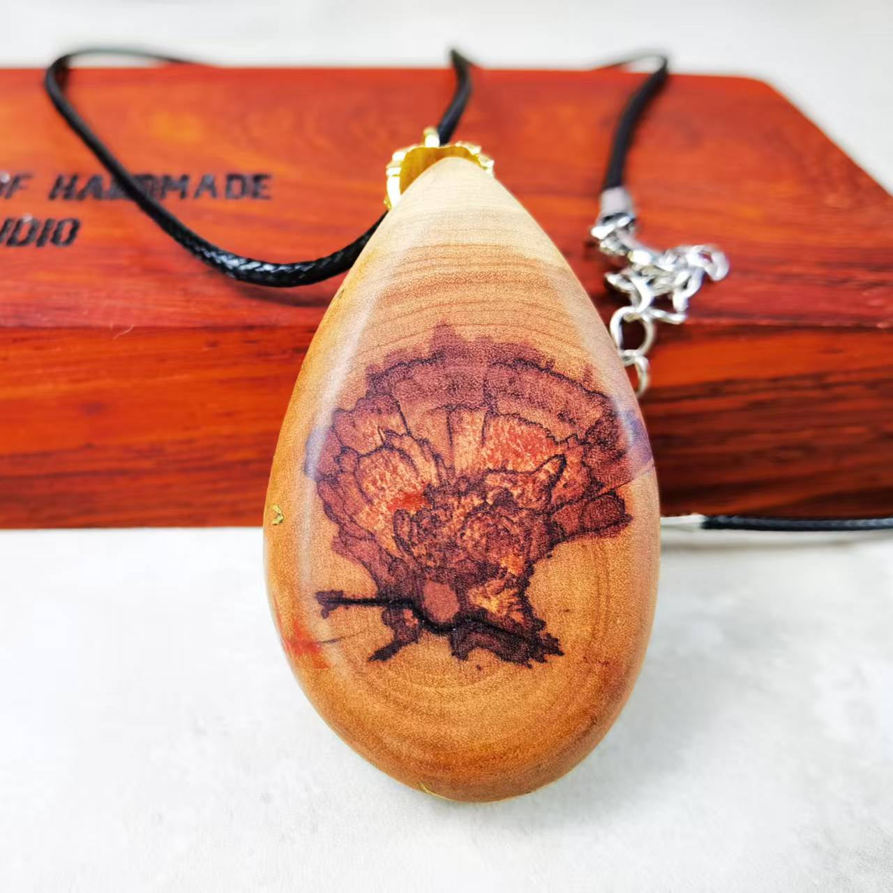 Handcrafted Thunderstrike Wood Pendant/Handle