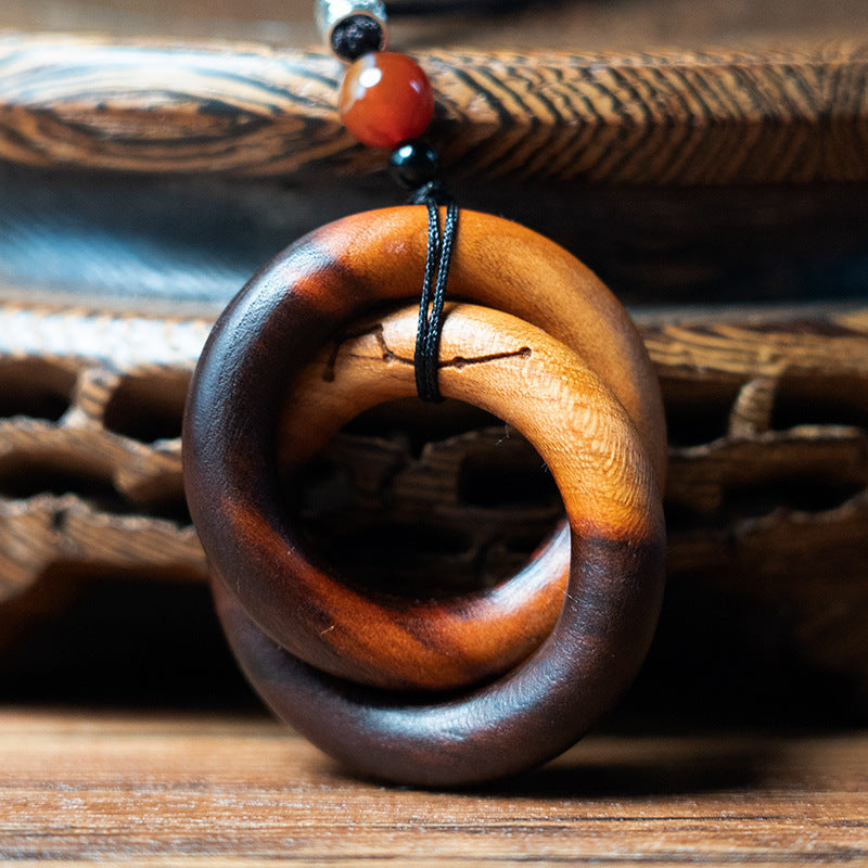 Handcrafted Lightning Struck Jujube Wood Qiankun Circle with Dipper Stars, Powerful Taoist Amulet for Protection, Blessing Feng Shui Gift