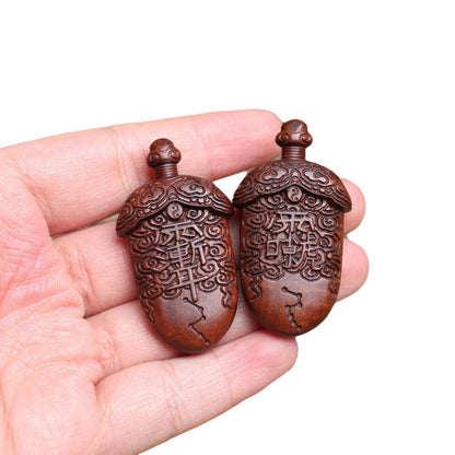 Handcrafted Lightning-Struck Peach Wood Taoist Sword Pendant - Sacred Protection Amulet Gift for Home Blessing & Evil Spirits Ward