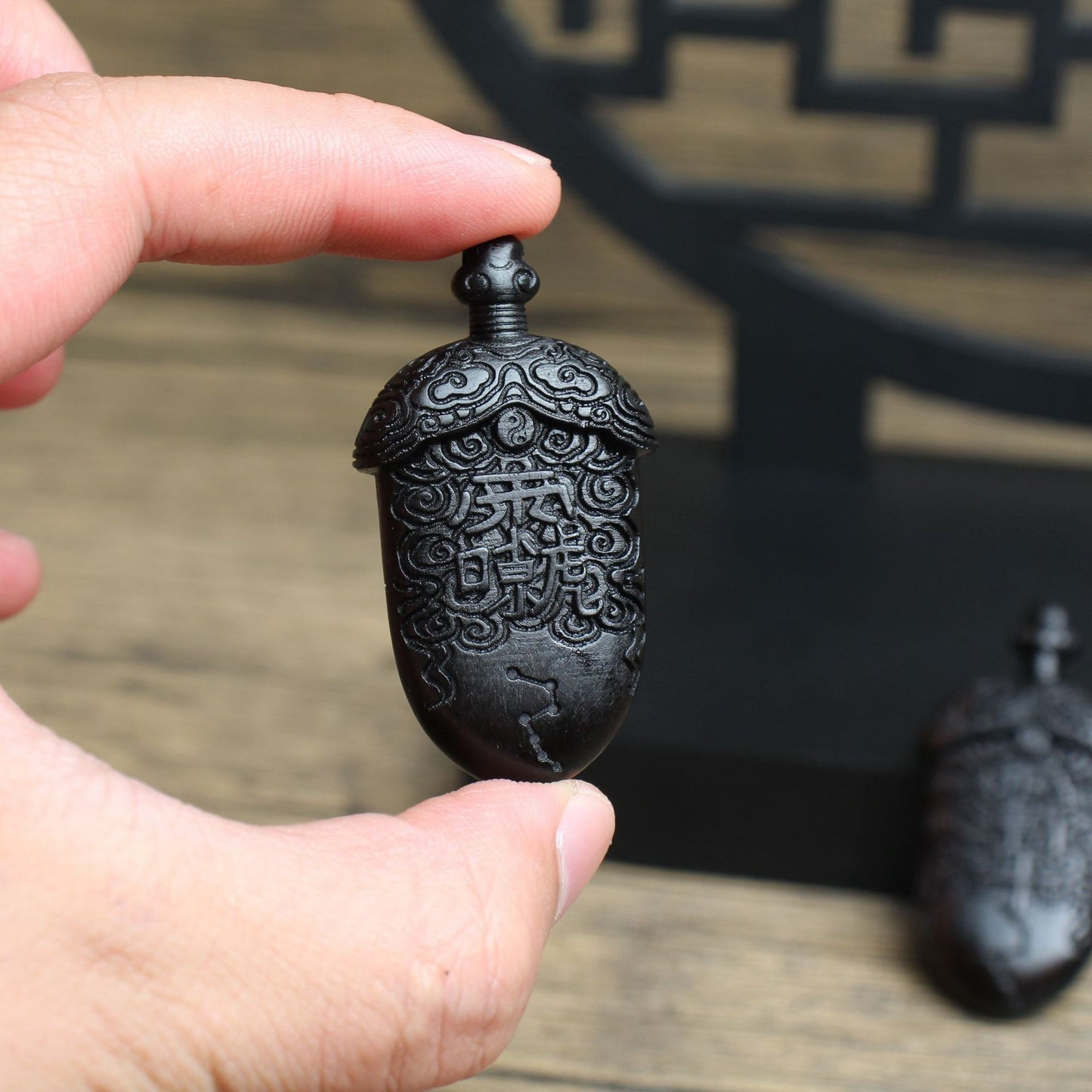 Handcrafted Lightning-Struck Peach Wood Taoist Sword Pendant - Sacred Protection Amulet Gift for Home Blessing & Evil Spirits Ward