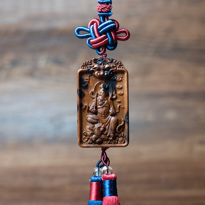 Handcrafted Thunderstruck Jujube Wood Zhao Gong Ming Amulet - Ancient Taoist Talisman for Prosperity, Protection & Home Blessing - Guardian Deity