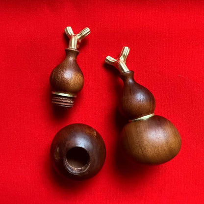 Handcrafted Thunder-Struck Jujube Wood Seven Star Gourd Pendant,Lucky Charm Gift for Protection,Home Blessing Power,Drive away evil spirits