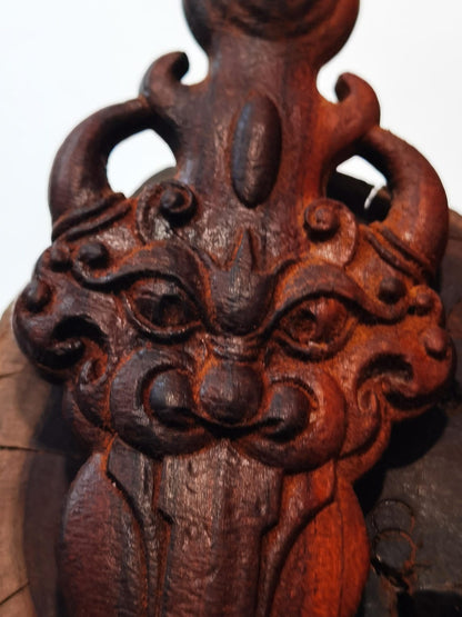 Hand-Carved Thunder-Struck Peach Wood Sword, Daoist Spiritual Gift for Home Protection & Blessings