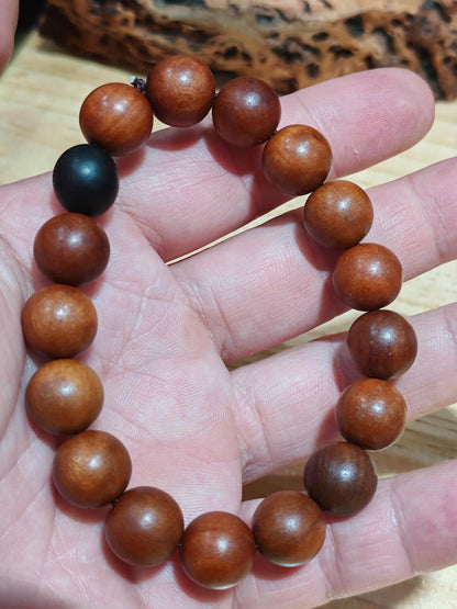 Handcrafted Lightning-Struck Jujube Wood Bracelet – Sacred Gift for Spiritual Protection & Home Blessing