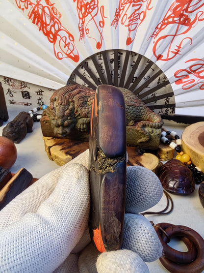 Handcrafted Thunder-Struck Wood Five Thunder Talisman Pendant | Authentic Taoist Protection Amulet Gift | Home Guardian Evil Ward