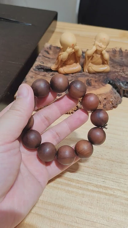 Handcrafted Lightning-Struck Jujube Wood Bracelet – Sacred Gift for Spiritual Protection & Home Blessing